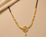 Orniva Gold Finish CZ Designer Mangalsutra for Women | Premium Imitation Jewellery