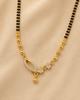 Orniva Gold Finish CZ Designer Mangalsutra for Women | Premium Imitation Jewellery